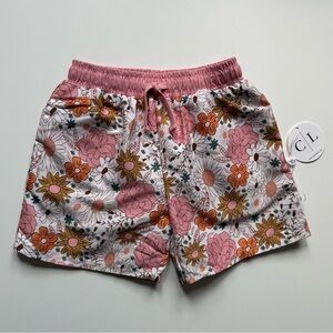 Caden Lane Boy's Floral Swim Trunks - Size 5/6